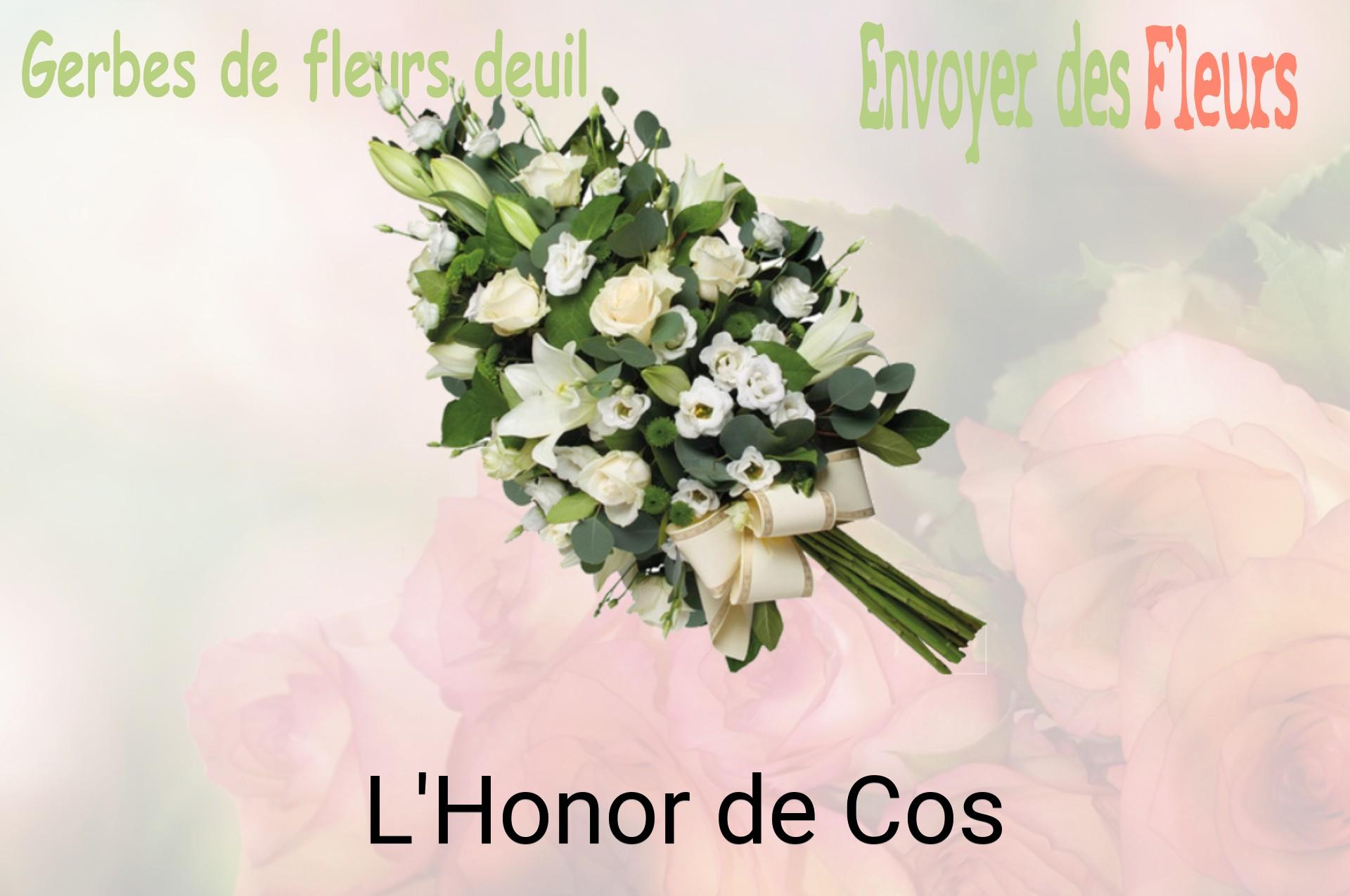 Gerbe de fleurs de deuil livrée à L'Honor-de-Cos
